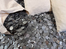 Load image into Gallery viewer, FULL Steel Cent WHEAT PENNY ROLL old unsearched window wrapped us coin cents estate money hoard sale lot vintage pennies rolls cent coins