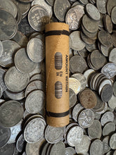 Load image into Gallery viewer, FULL Steel Cent WHEAT PENNY ROLL old unsearched window wrapped us coin cents estate money hoard sale lot vintage pennies rolls cent coins
