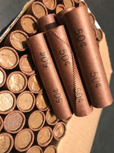 Load image into Gallery viewer, TIGHTLY CRIMPED ROLLS OF OLD WRAPPED WHEAT PENNIES
