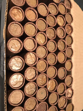 Load image into Gallery viewer, TIGHTLY CRIMPED ROLLS OF OLD WRAPPED WHEAT PENNIES
