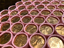 Load image into Gallery viewer, VINTAGE PINK BANK ROLL WITH A BU WHEAT SHOWING
