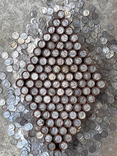 Load image into Gallery viewer, VINTAGE DARK BROWN BANK ROLL WITH A SILVER MERCURY DIME SHOWING