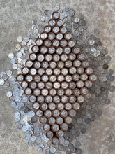 Load image into Gallery viewer, VINTAGE DARK BROWN BANK ROLL WITH A SILVER MERCURY DIME SHOWING
