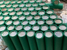 Load image into Gallery viewer, VINTAGE GREEN BANK ROLL WITH A BU SILVER DIME SHOWING