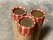Load image into Gallery viewer, INDIAN HEAD CENTS showing on both ends of old unsearched us wheat penny roll coins estate lot hoard collection coin sale money