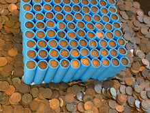 Load image into Gallery viewer, VINTAGE BLUE BANK ROLL WITH INDIAN HEAD CENTS SHOWING