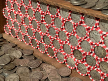 Load image into Gallery viewer, VINTAGE RED & WHITE BANK ROLL WITH A SILVER DIME SHOWING