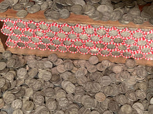 Load image into Gallery viewer, VINTAGE RED & WHITE BANK ROLL WITH A SILVER DIME SHOWING