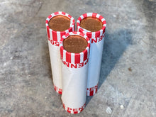 Load image into Gallery viewer, UNSEARCHED WHEAT PENNY white roll with bu uncirculated cent showing old us cents coins coin collection lot estate sale hoard