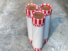Load image into Gallery viewer, UNSEARCHED WHEAT PENNY white roll with bu uncirculated cent showing old us cents coins coin collection lot estate sale hoard