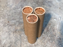 Load image into Gallery viewer, UNCIRCULATED WHEAT CENT showing on the end of old vintage us wheat penny roll coins estate lot sale vintage hoard collection hoard