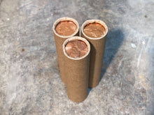 Load image into Gallery viewer, UNCIRCULATED WHEAT CENT showing on the end of old vintage us wheat penny roll coins estate lot sale vintage hoard collection hoard