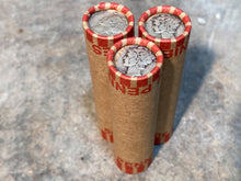 Load image into Gallery viewer, SILVER MERCURY DIME showing on old vintage unsearched old green wheat penny roll us coins estate hoard collection cent sale pennies lot