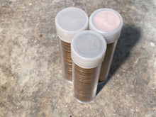 Load image into Gallery viewer, WHEAT PENNY ROLL clear tube old vintage unsearched us coin cent estate money hoard sale lot vintage pennies rolls cent coins