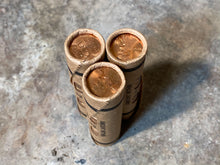 Load image into Gallery viewer, FULL ROLL UNCIRCULATED bu vintage window wrapped wheat cents us wheat penny roll coins estate lot sale vintage hoard collection hoard