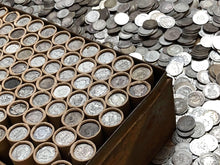 Load image into Gallery viewer, VINTAGE ROLLS OF WHEAT CENTS WITH BARBER DIMES SHOWING