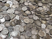 Load image into Gallery viewer, VINTAGE ROLLS OF WHEAT CENTS WITH BARBER DIMES SHOWING
