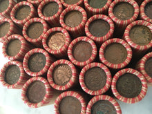 Load image into Gallery viewer, OLD WHEAT PENNY ROLLS WITH INDIAN HEAD CENTS SHOWING
