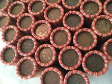 Load image into Gallery viewer, OLD WHEAT PENNY ROLLS WITH INDIAN HEAD CENTS SHOWING