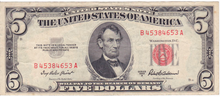Load image into Gallery viewer, Vintage $5 Red Seal Note RARE