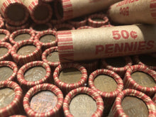 Load image into Gallery viewer, N.F. STRING & SON BANK WRAPPED ROLLS OF OLD WHEAT CENTS
