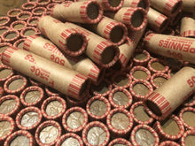 Load image into Gallery viewer, N.F. STRING & SON BANK WRAPPED ROLLS OF OLD WHEAT CENTS