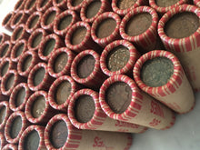 Load image into Gallery viewer, OLD WHEAT PENNY ROLLS WITH INDIAN HEAD CENTS SHOWING