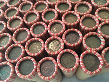 Load image into Gallery viewer, OLD WHEAT PENNY ROLLS WITH INDIAN HEAD CENTS SHOWING