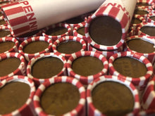 Load image into Gallery viewer, TIGHTLY CRIMPED ORIGINAL BANK WRAPPED ROLLS OF EARLY DATE WHEAT CENTS (1909-1939)
