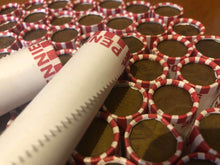 Load image into Gallery viewer, TIGHTLY CRIMPED ORIGINAL BANK WRAPPED ROLLS OF EARLY DATE WHEAT CENTS (1909-1939)
