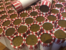 Load image into Gallery viewer, TIGHTLY CRIMPED ORIGINAL BANK WRAPPED ROLLS OF EARLY DATE WHEAT CENTS (1909-1939)
