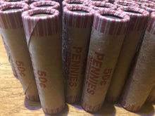 Load image into Gallery viewer, TIGHTLY CRIMPED ROLLS OF OLD UNITED STATES WHEAT &amp; INDIAN HEAD CENTS
