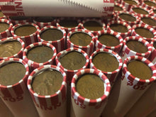 Load image into Gallery viewer, TIGHTLY CRIMPED ORIGINAL BANK WRAPPED ROLLS OF EARLY DATE WHEAT CENTS (1909-1939)
