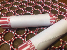 Load image into Gallery viewer, TIGHTLY CRIMPED ORIGINAL BANK WRAPPED ROLLS OF EARLY DATE WHEAT CENTS (1909-1939)
