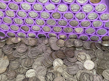 Load image into Gallery viewer, VINTAGE PURPLE BANK ROLL WITH A SILVER DIME SHOWING
