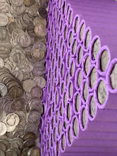 Load image into Gallery viewer, VINTAGE PURPLE BANK ROLL WITH A SILVER DIME SHOWING
