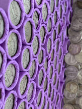 Load image into Gallery viewer, VINTAGE PURPLE BANK ROLL WITH A SILVER DIME SHOWING
