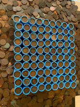 Load image into Gallery viewer, VINTAGE BLUE BANK ROLL WITH INDIAN HEAD CENTS SHOWING
