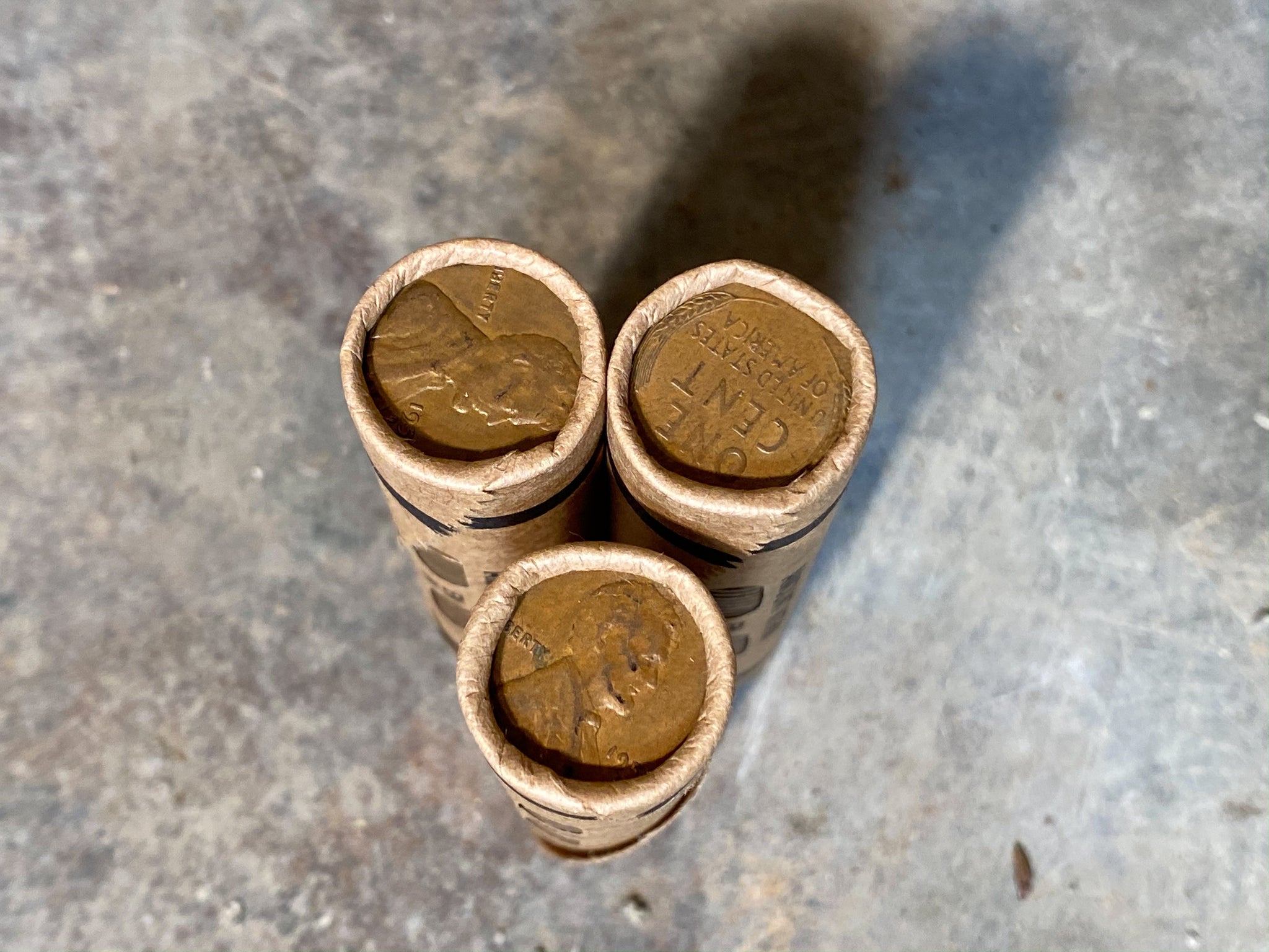 WHEAT PENNY ROLL old unsearched window wrapped us coin cents estate mo