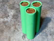 Load image into Gallery viewer, UNSEARCHED WHEAT PENNY roll with bu uncirculated cent showing on one end old us cents coins collection lot estate sale hoard
