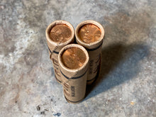 Load image into Gallery viewer, FULL ROLL UNCIRCULATED bu vintage window wrapped wheat cents us wheat penny roll coins estate lot sale vintage hoard collection hoard
