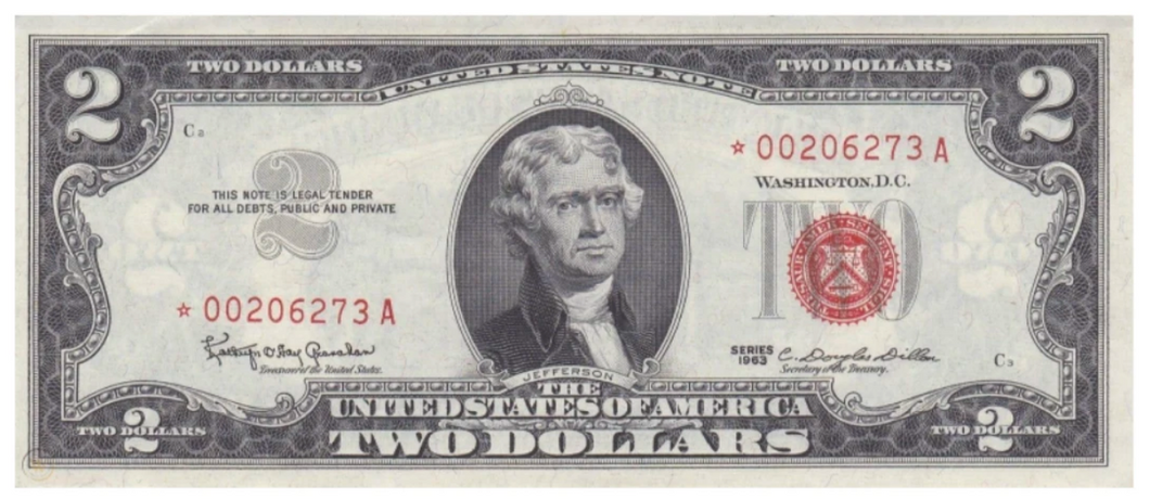 Vintage $2 Red Seal Note RARE