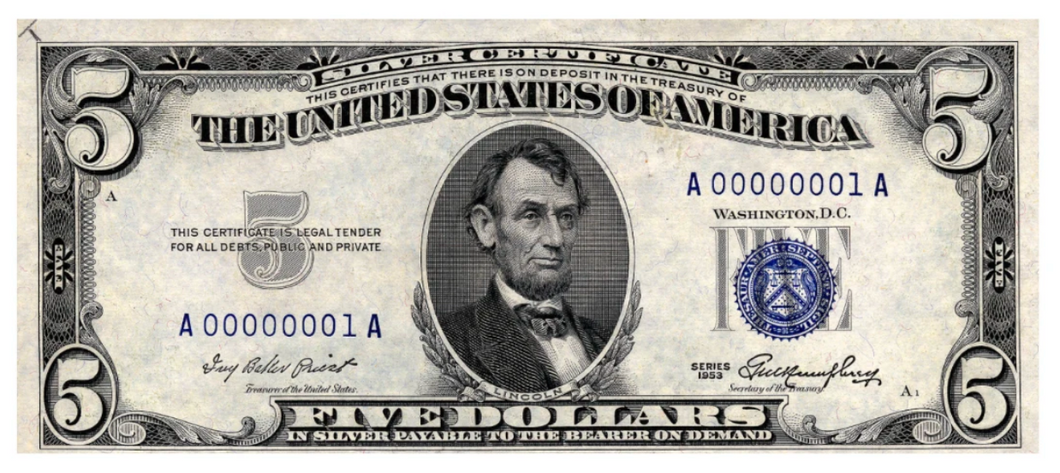 Blue Seal $5 Silver Certificate RARE