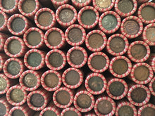 Load image into Gallery viewer, OLD WHEAT PENNY ROLLS WITH INDIAN HEAD CENTS SHOWING
