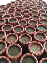 Load image into Gallery viewer, OLD WHEAT PENNY ROLLS WITH INDIAN HEAD CENTS SHOWING
