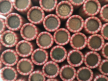 Load image into Gallery viewer, OLD WHEAT PENNY ROLLS WITH INDIAN HEAD CENTS SHOWING
